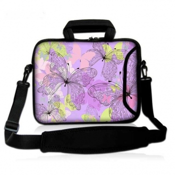 Laptoptasche Umhängetasche iLchev® - # 72 butterfly in pink