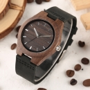 Armbanduhr iLchev DW287 - Massivholz mit Armband Leder